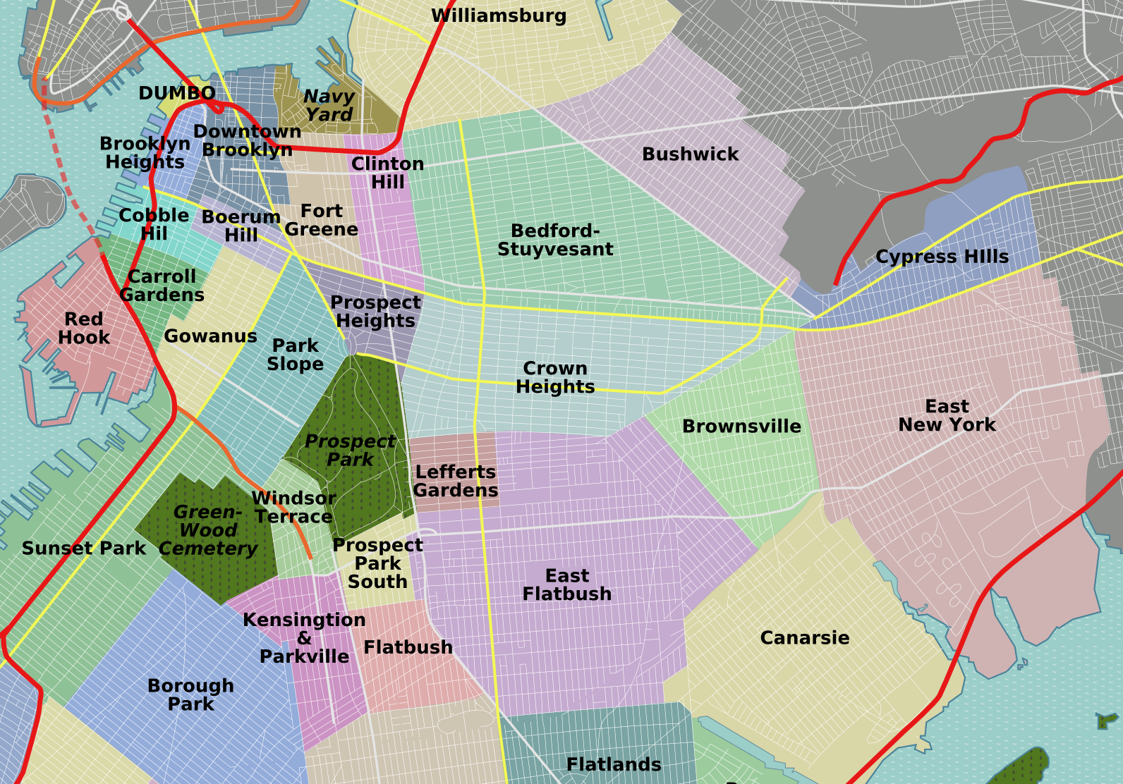 Brooklyn Neighborhoods MapCropped 