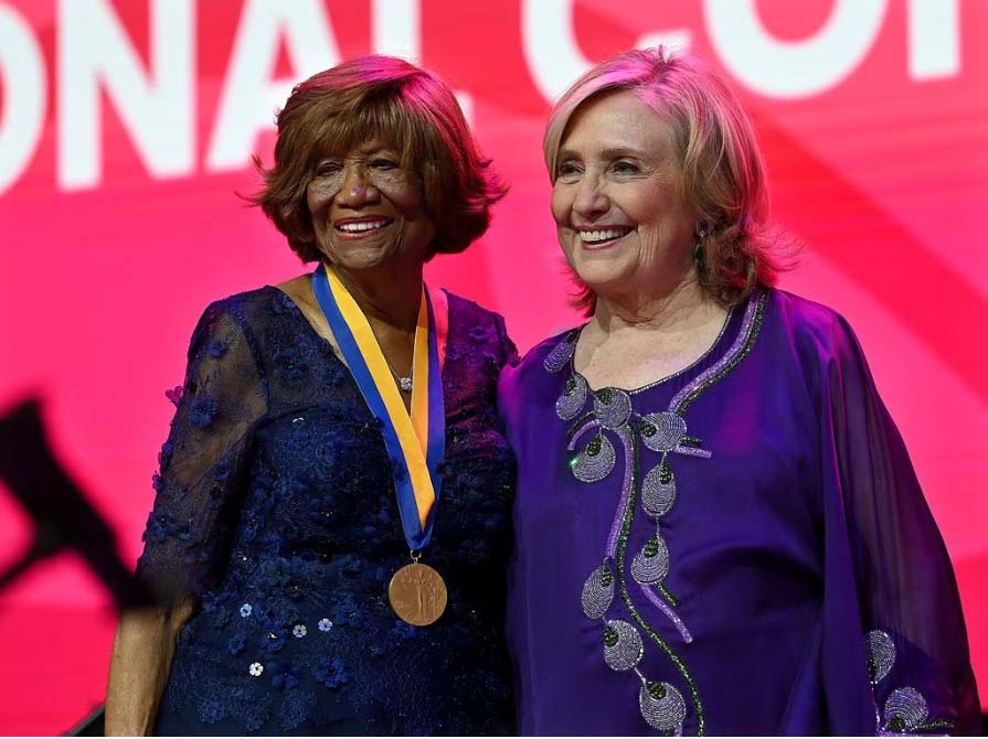 Hazel Dukes and Hillary Clinton